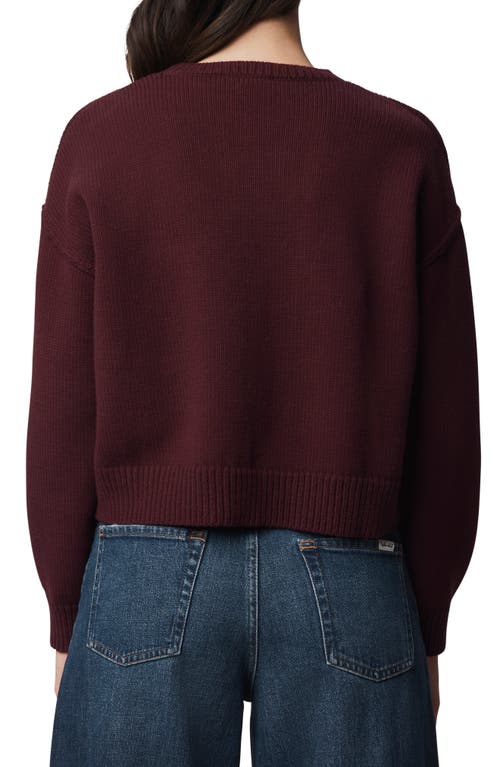 Splendid Delaney Crewneck Cotton Blend Sweater In Brown