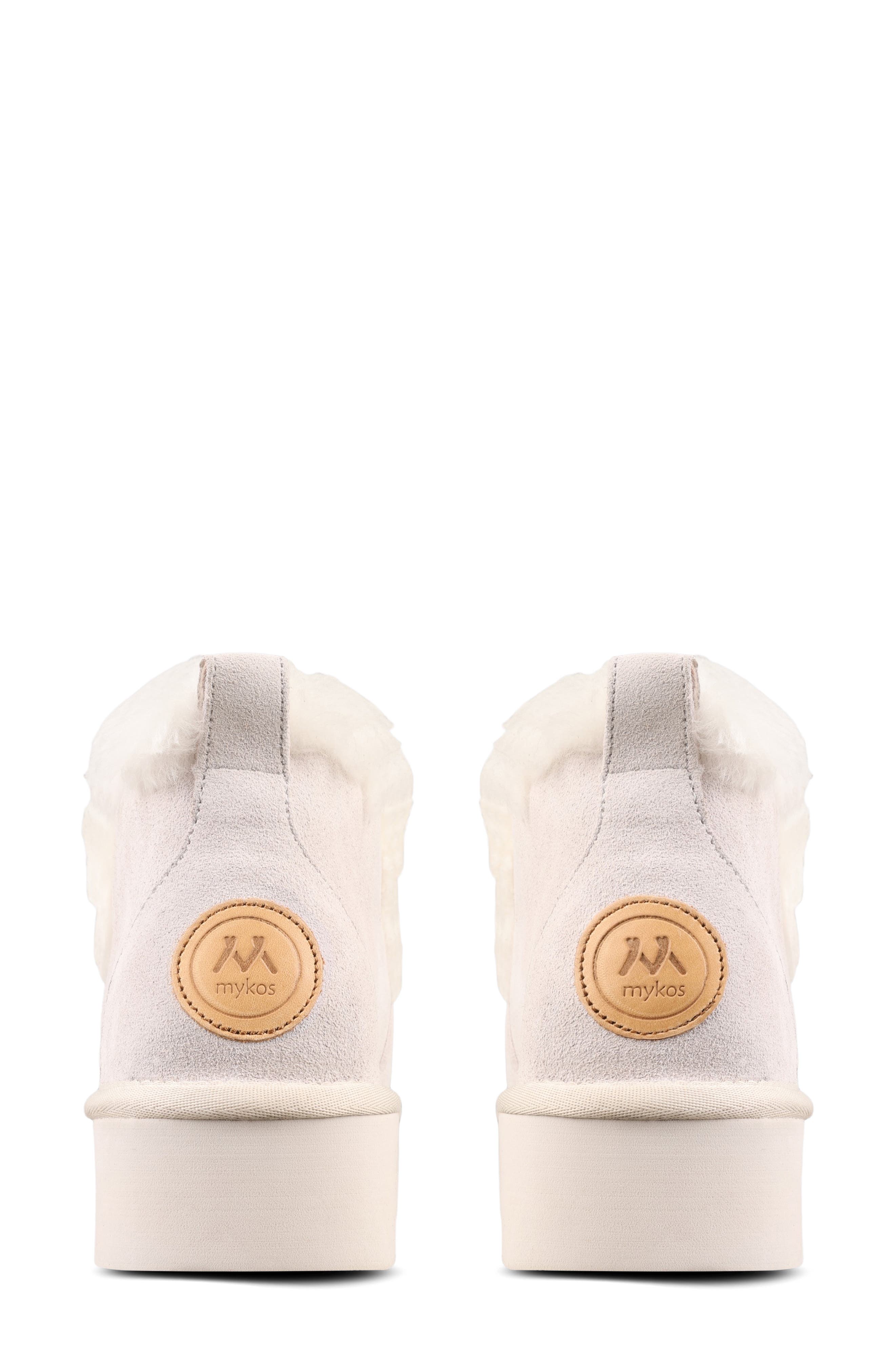 Mykos Suede Genuine Shearling Lined Water Repellent Boot, Alternate, color, Sand