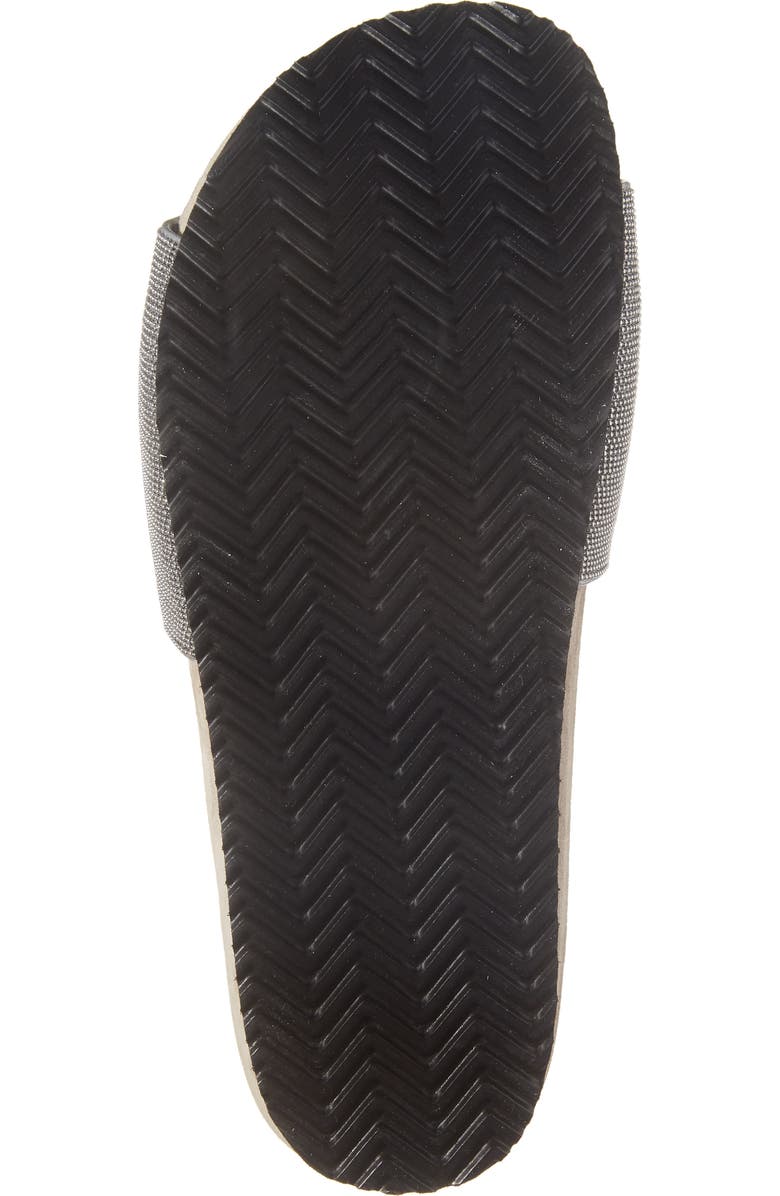 Brunello Cucinelli Monili Band Slide Sandal, Alternate, color, Silver