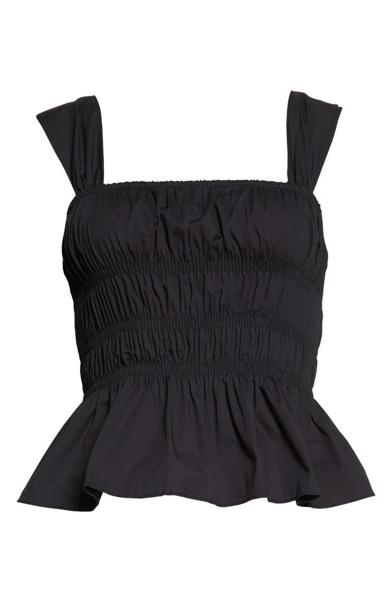 STAUD Ida Shirred Peplum Top, Alternate, color, 