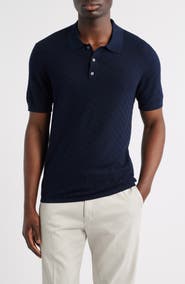 Robert Barakett Skelling Textured Polo Sweater