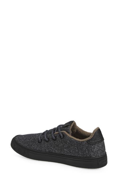 Yy Nation Cirro Wool Blend Water Resistant Low Top Sneaker In Charcoal/black