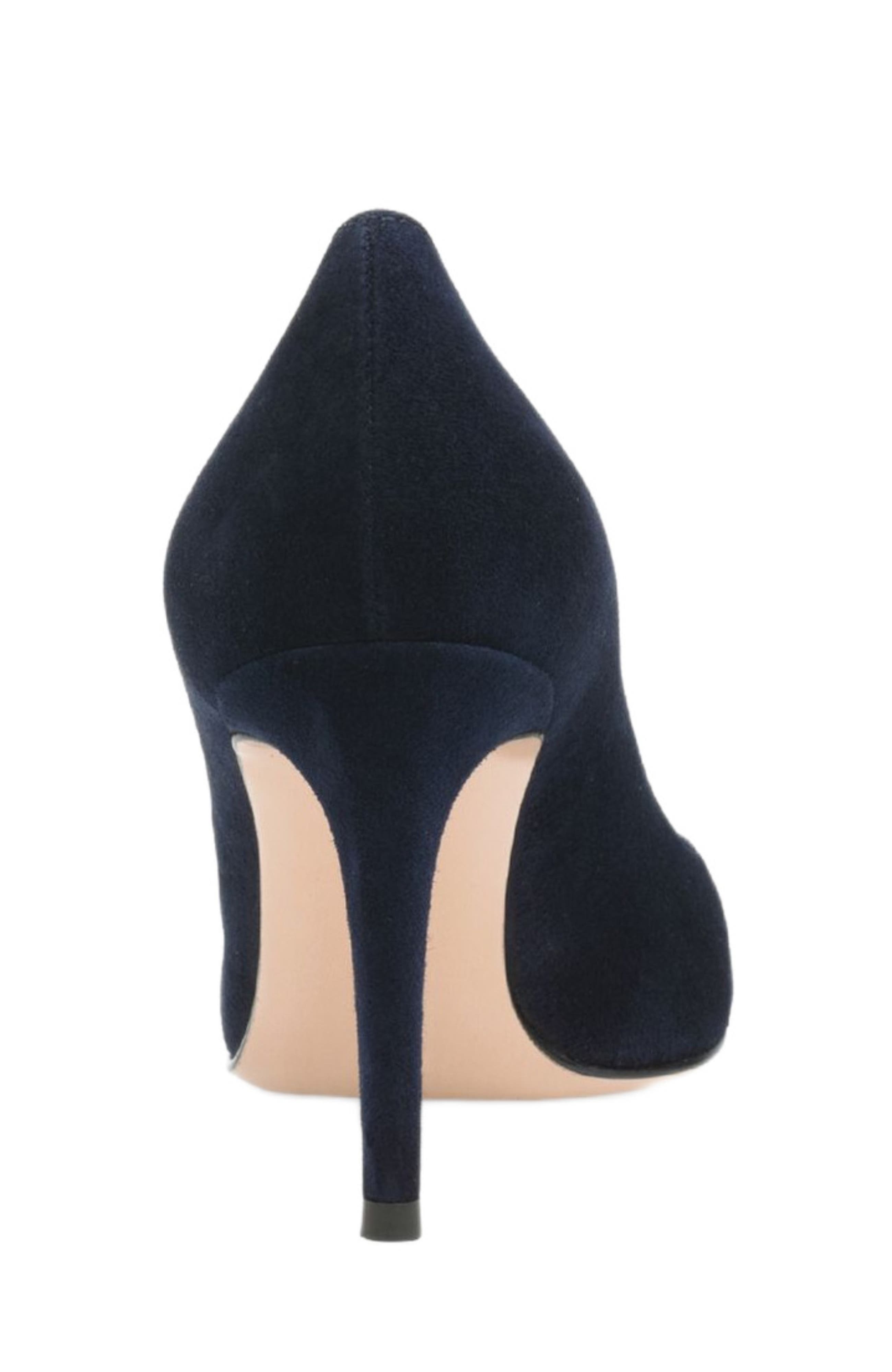 Pointed Toe Pump, Alternate, color, DENIM SUEDE