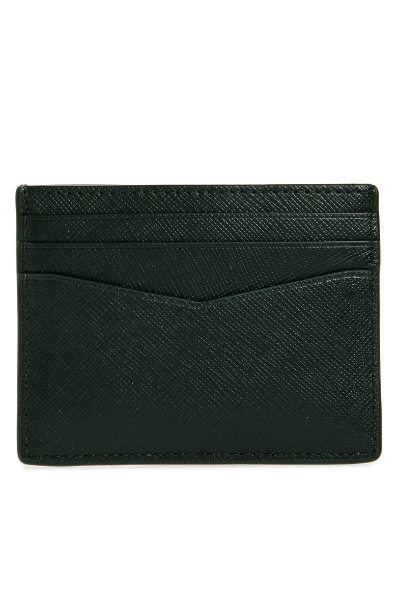 staci small slim card case, Alternate, color, BLACK