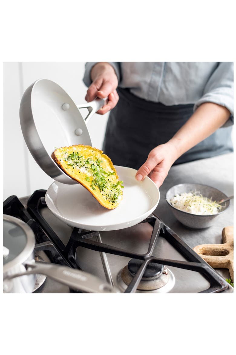 Venice Pro 8-Inch & 10-Inch Multilayer Stainless Steel Ceramic Nonstick Frying Pan Set, Alternate, color, STAINLESS STEEL
