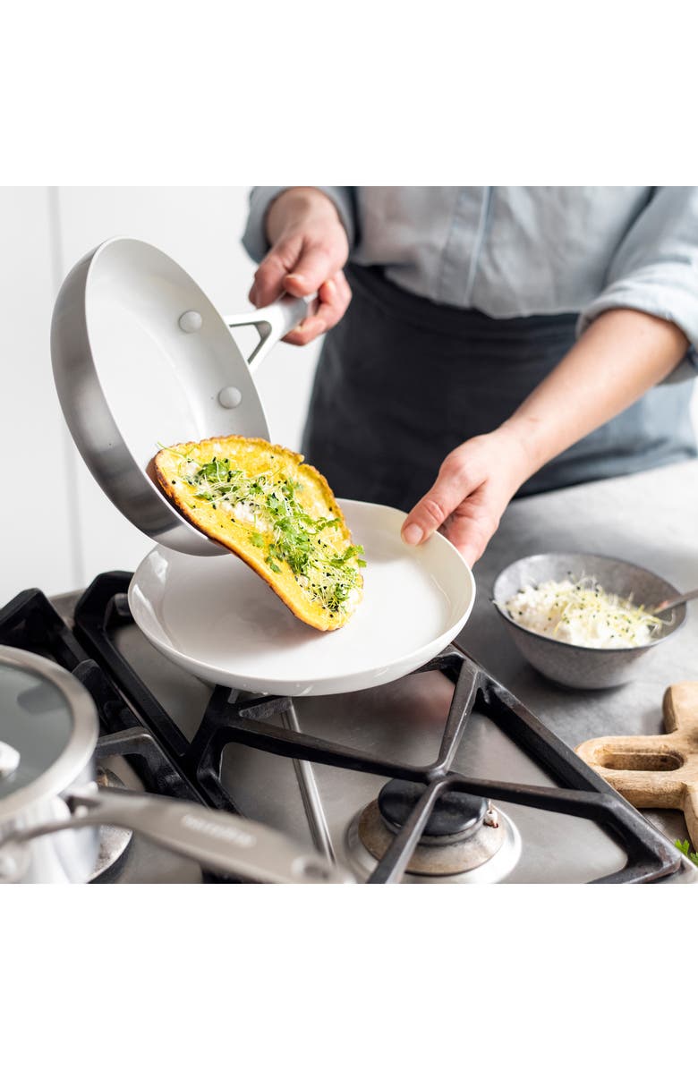 GreenPan Venice Pro 8-Inch & 10-Inch Multilayer Stainless Steel Ceramic Nonstick Frying Pan Set, Alternate, color,
