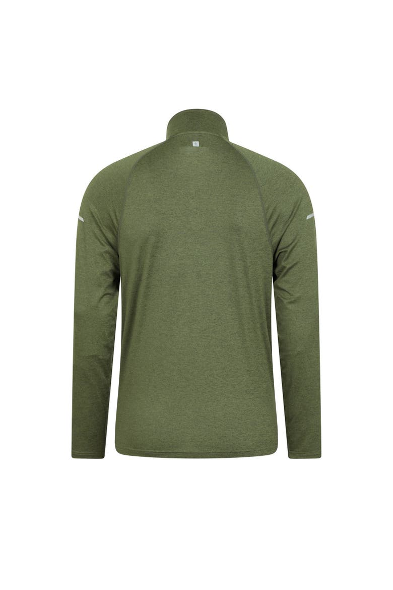 Mens Echo Melange Recycled Half Zip Midlayer Top, Alternate, color, Green