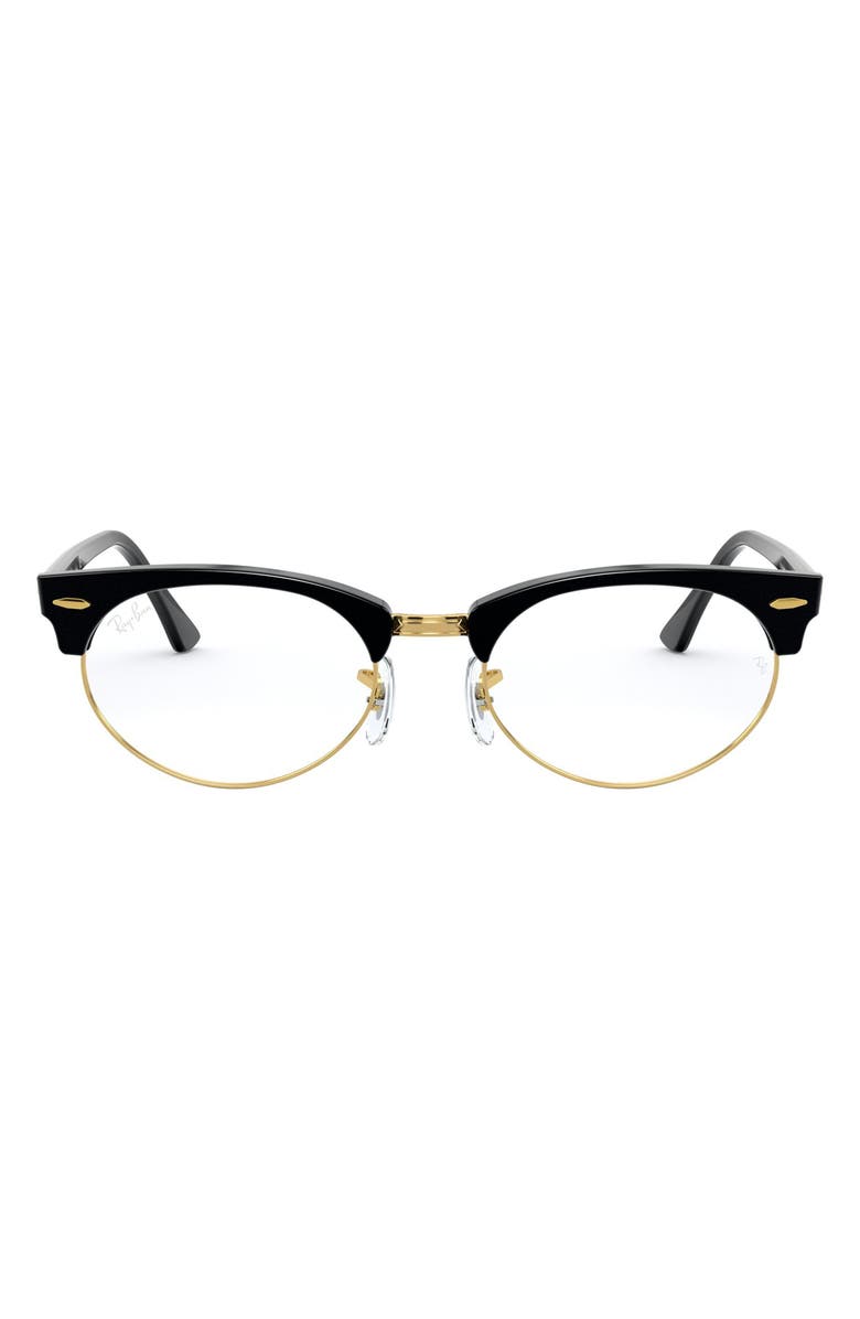 Ray-Ban Unisex Clubmaster 52mm Optical Glasses, Main, color, 