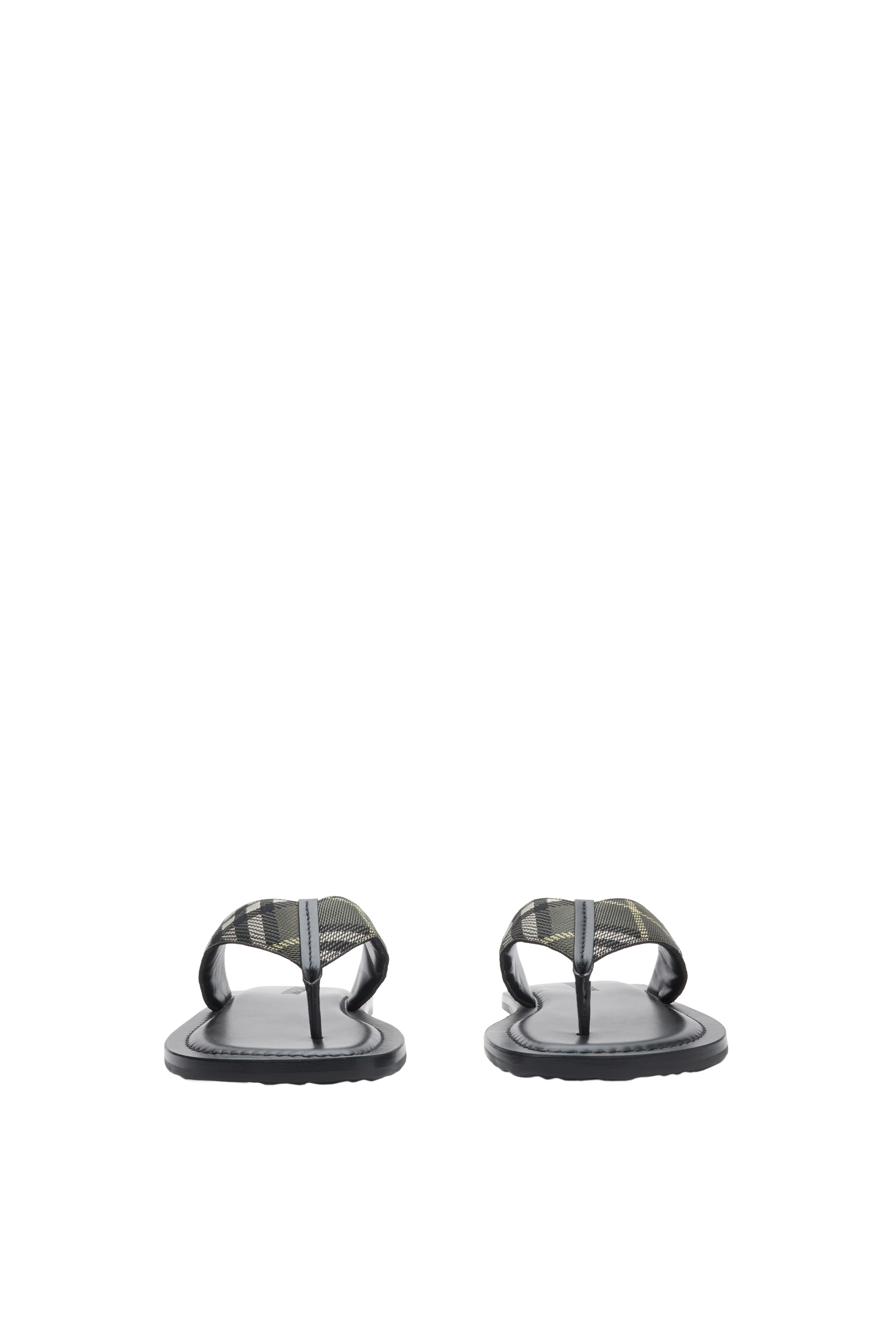 Burberry Check Pavilion Sandals, Alternate, color, Thicket Green