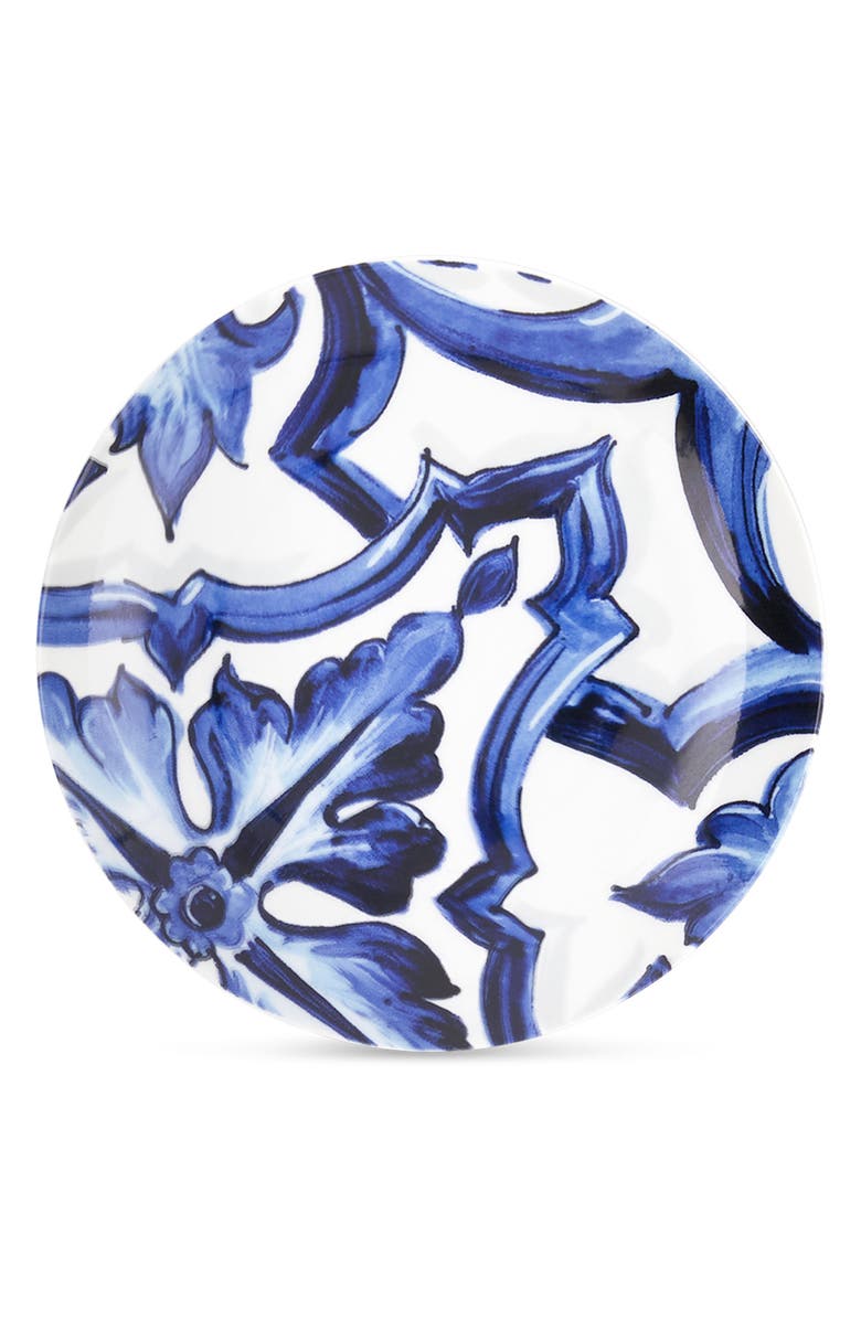 Dolce&Gabbana Blu Mediterraneo Stella Porcelain Set of 2 Dessert Plates, Alternate, color, Light Blue