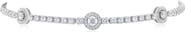 CZ by Kenneth Jay Lane Round Halo Cubic Zirconia Anklet
