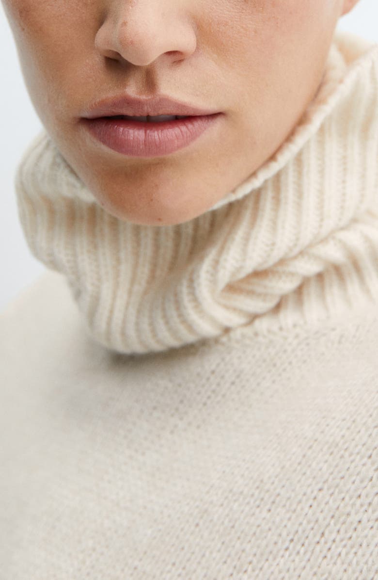 MANGO Oversize Turtleneck Sweater, Alternate, color, 