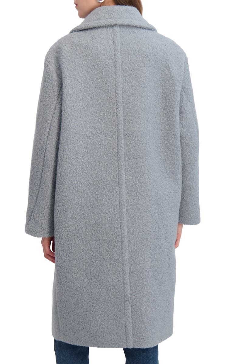 Tahari Ivy Double Breasted Longline Coat, Alternate, color, Powder Blue