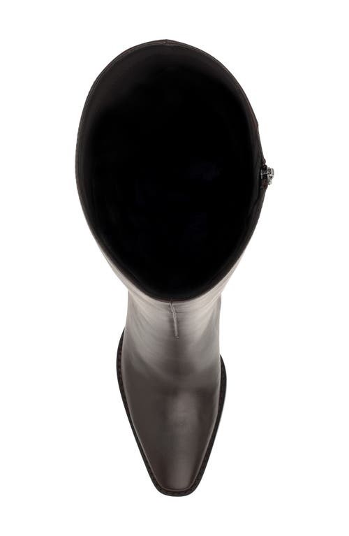 Nine West Morgin Pointed Toe Knee High Boot In Black