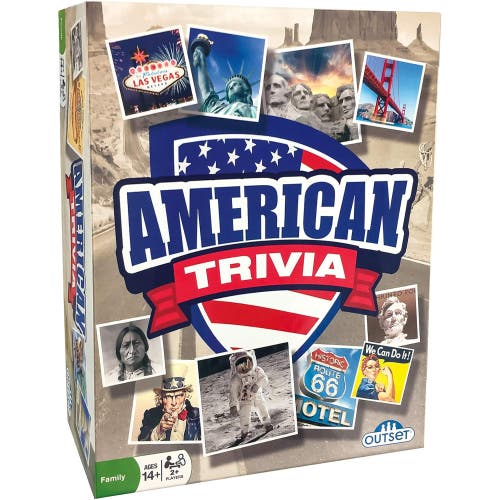 Outset Media American Trivia 102Pcs, Family Party Game in Multicolored 