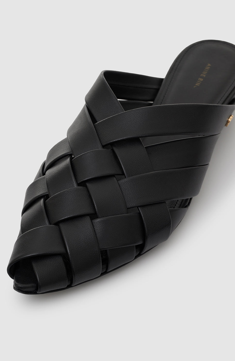 ANINE BING Eve Flats, Alternate, color, Black