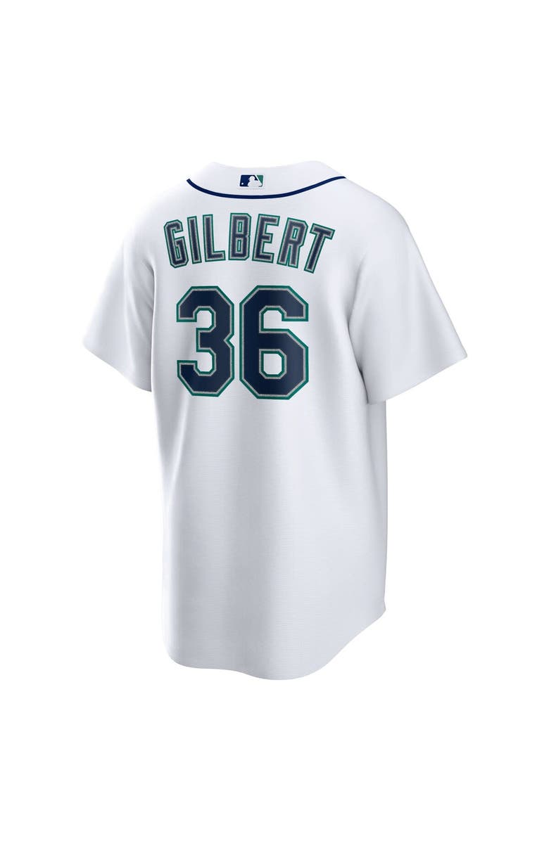 Nike Men's Nike Logan Gilbert White Seattle Mariners Home Replica Jersey, Alternate, color, White