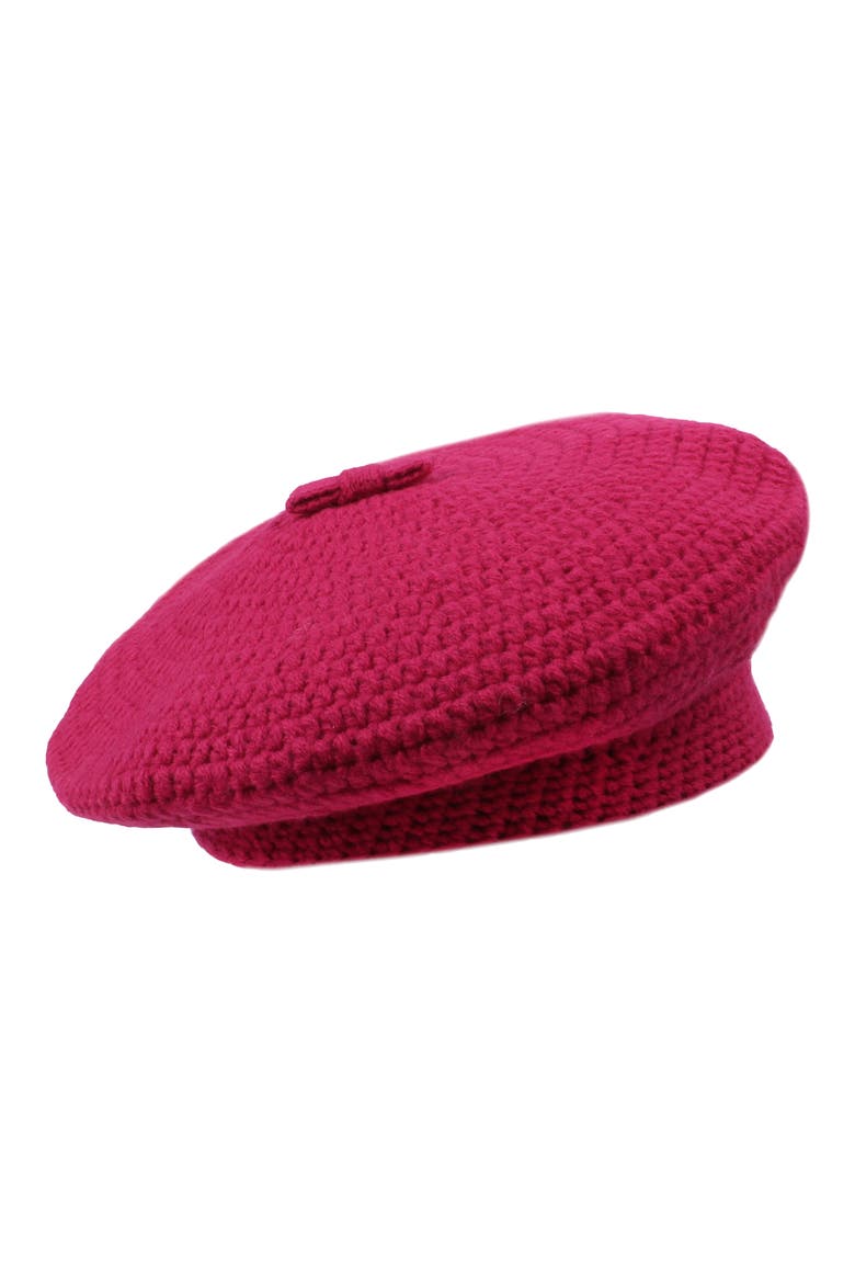crocheted beret, Main, color, POMEGRANATE JUICE