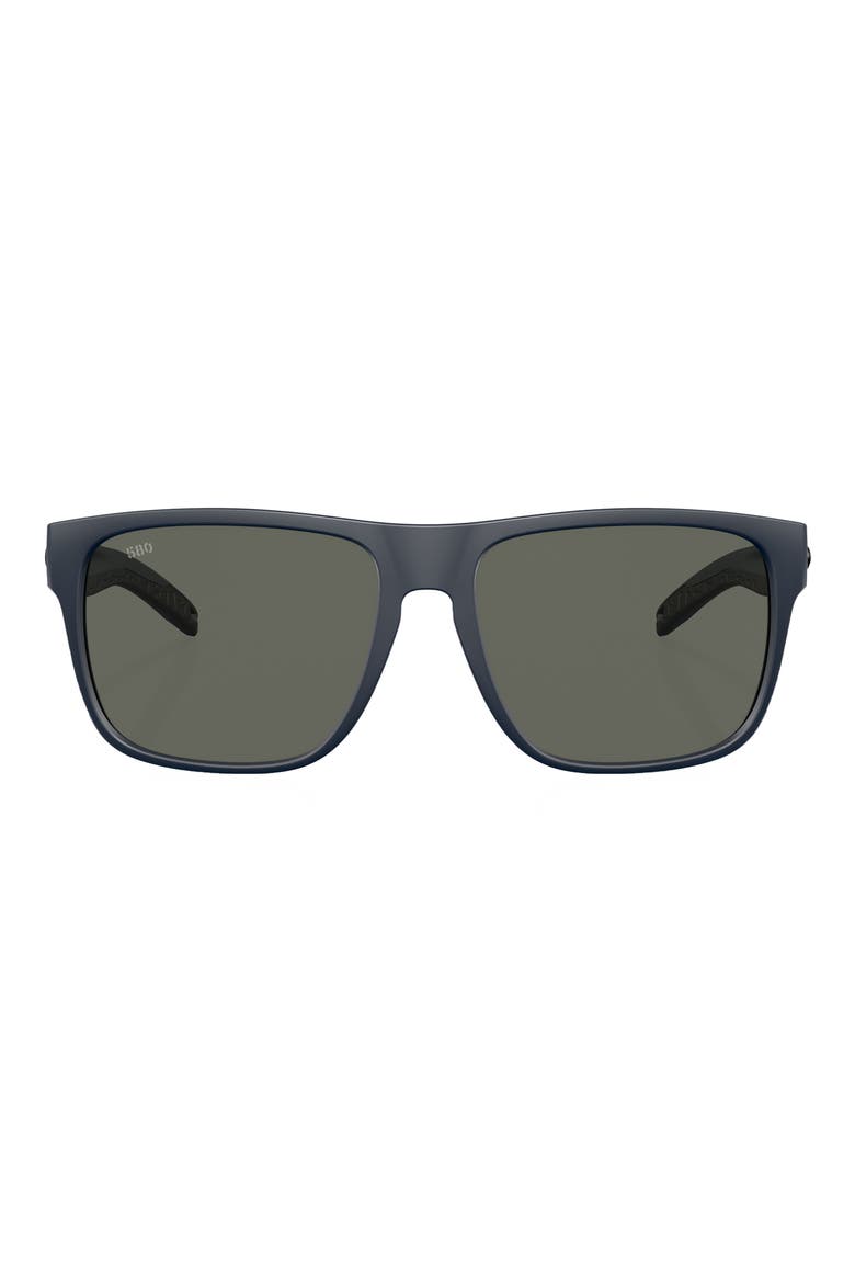 59mm Polarized Square Sunglasses, Main, color, BLUE