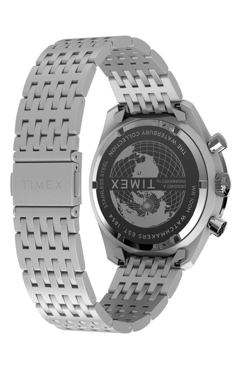 Timex<sup>®</sup> Waterbury Traditional Chronograph Bracelet Watch, 41mm, Alternate, color, Silver