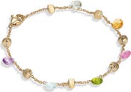 Marco Bicego Paradise 18K Yellow Gold Mixed Semiprecious Stones Single Strand Bracelet