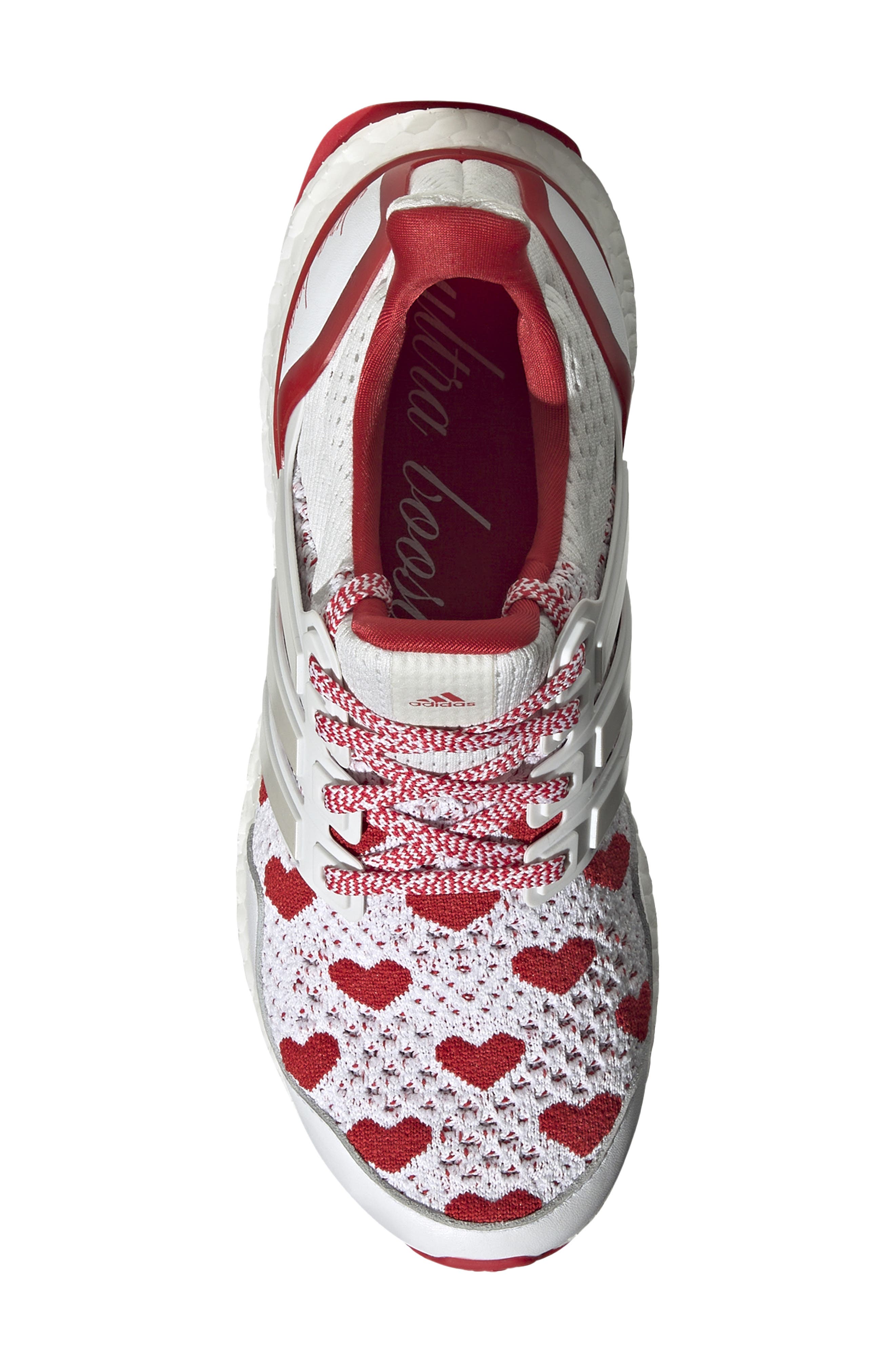 adidas Ultraboost 1.0 Running Sneaker, Alternate, color, White/ Zero Met/ Scarlet