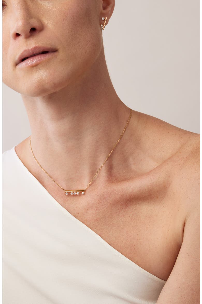 Barre Pendant Necklace, Alternate, color, YELLOW GOLD/ DIAMOND