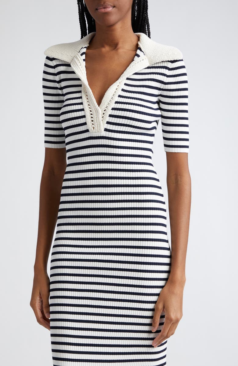 A.L.C. Darcy Stripe Midi Sweater Dress, Alternate, color, 