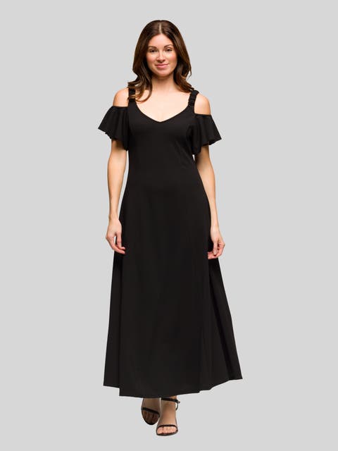 Sleeveless V-Neck Maxi Dress with Pocket Detail