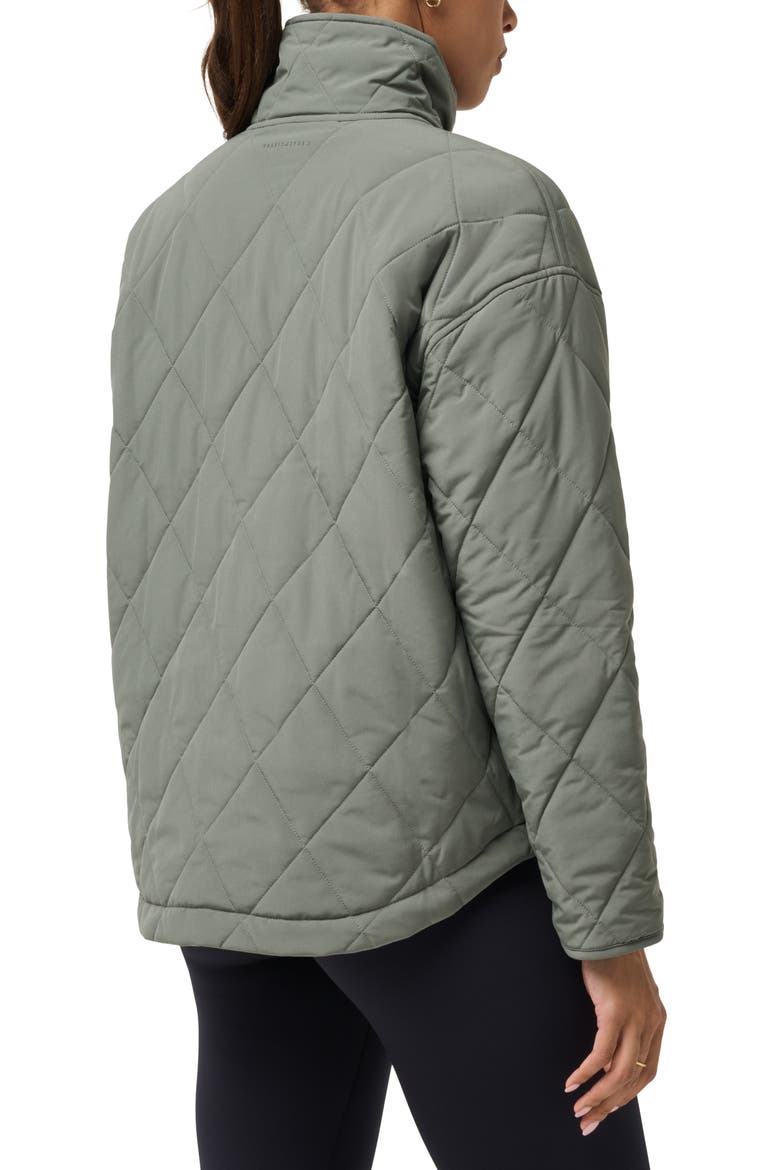 Quilted Easy Puffer Jacket, Alternate, color, OLIVE SMOKE