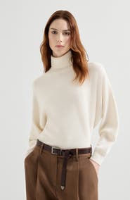 Brunello Cucinelli Cashmere turtleneck sweater with monili