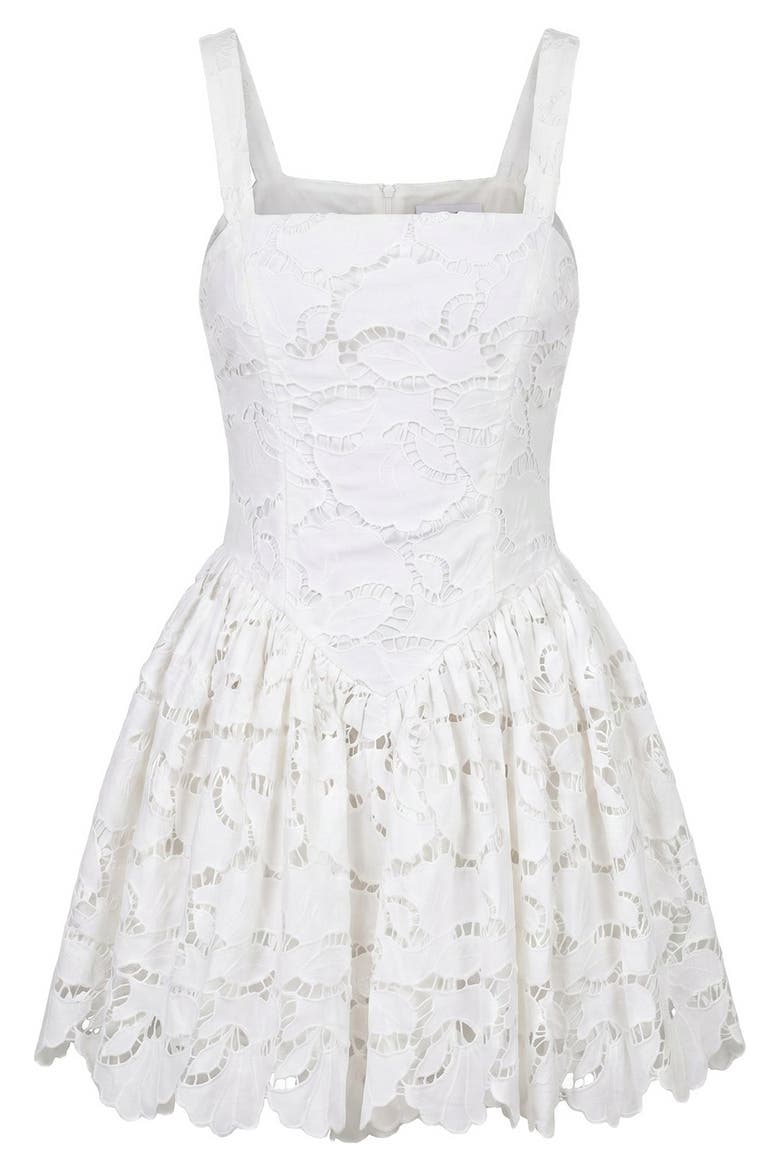 Vittoria Mini Dress, Alternate, color, Ivory