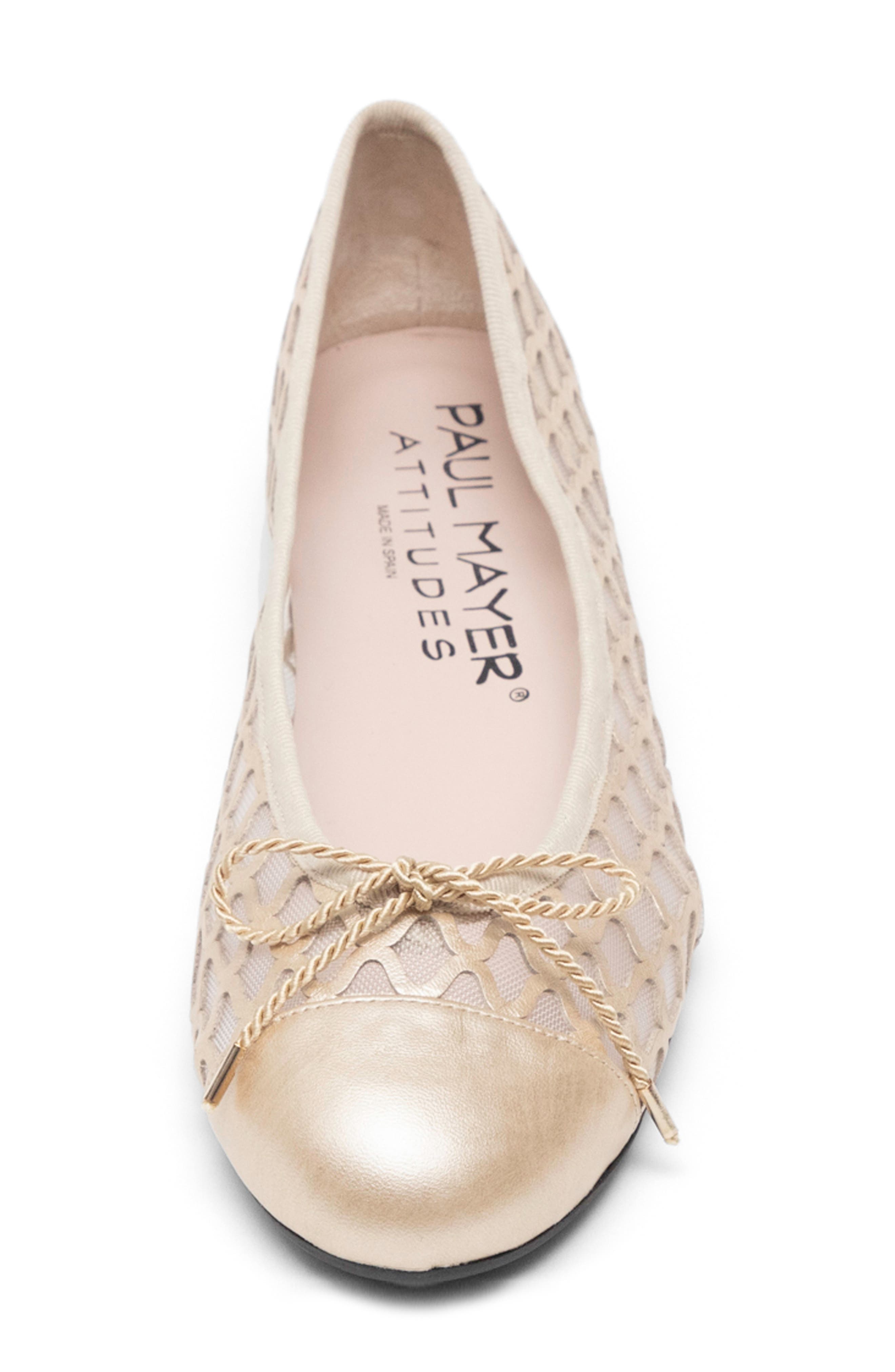 Brandy Mesh Ballet Flat, Alternate, color, GOLD