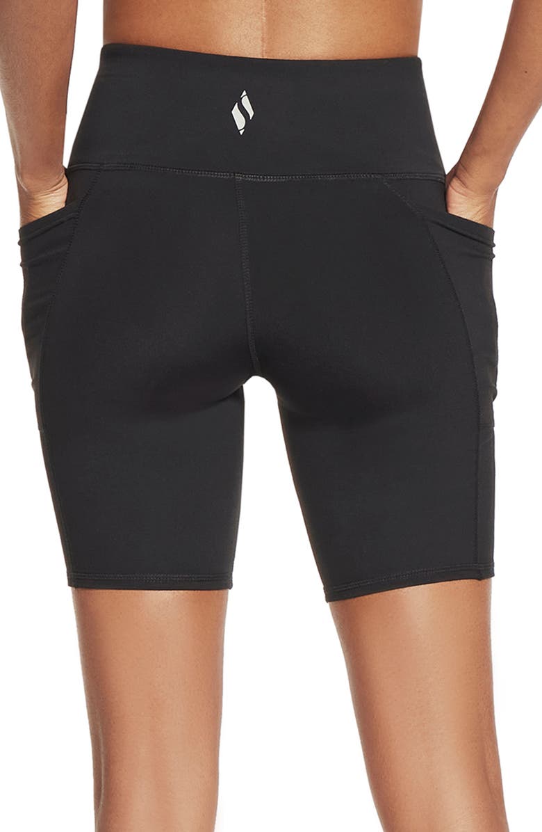 SKECHERS GoFlex High Waist Side Pocket 8" Bike Shorts, Alternate, color, 