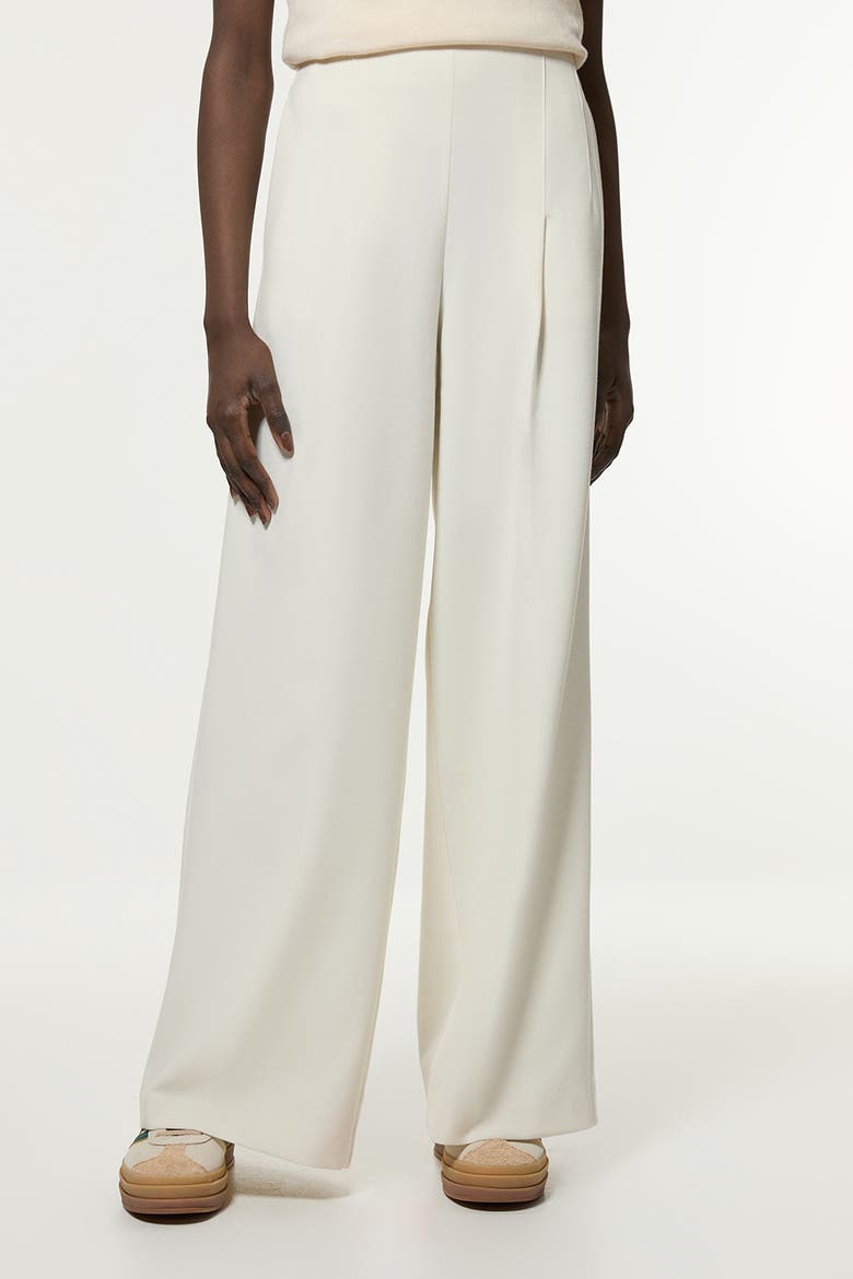 Essential Wide Leg Tailored Trouser, Main, color, Ivory
