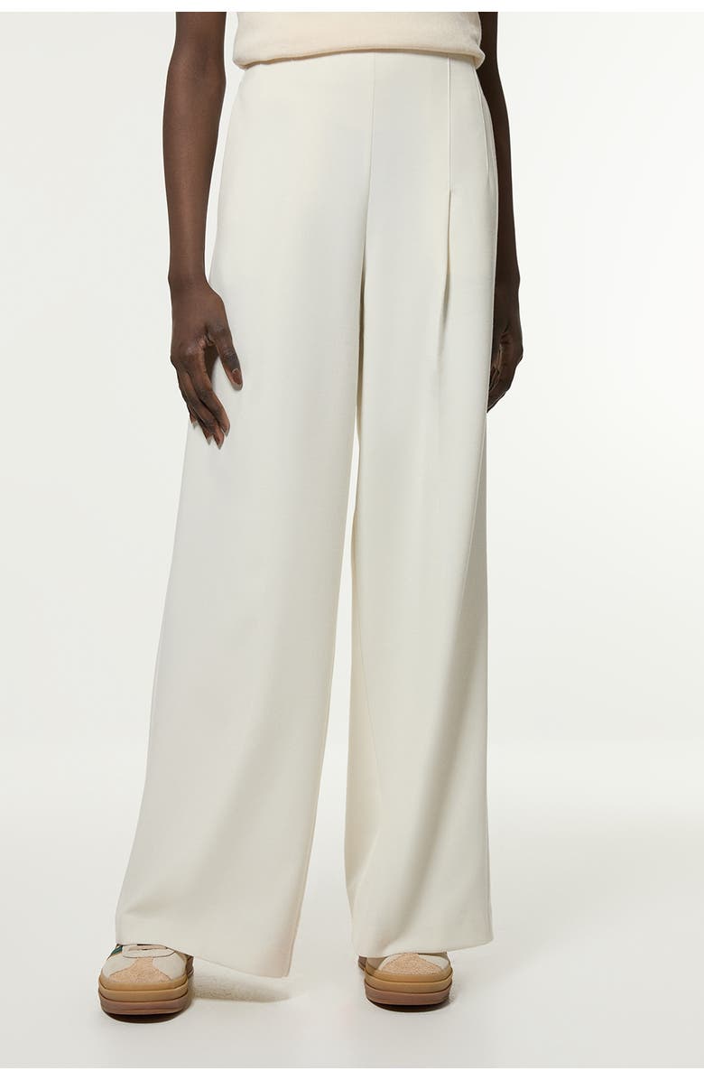 Karen Millen Essential Wide Leg Tailored Trouser, Main, color, Ivory