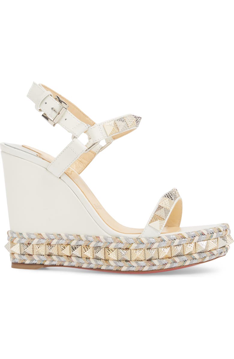 Christian Louboutin Pyraclou Wedge Sandal, Alternate, color,
