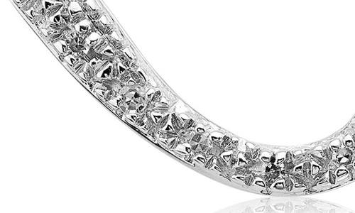 Monica Vinader Riva Hoop Diamond Ring In Silver