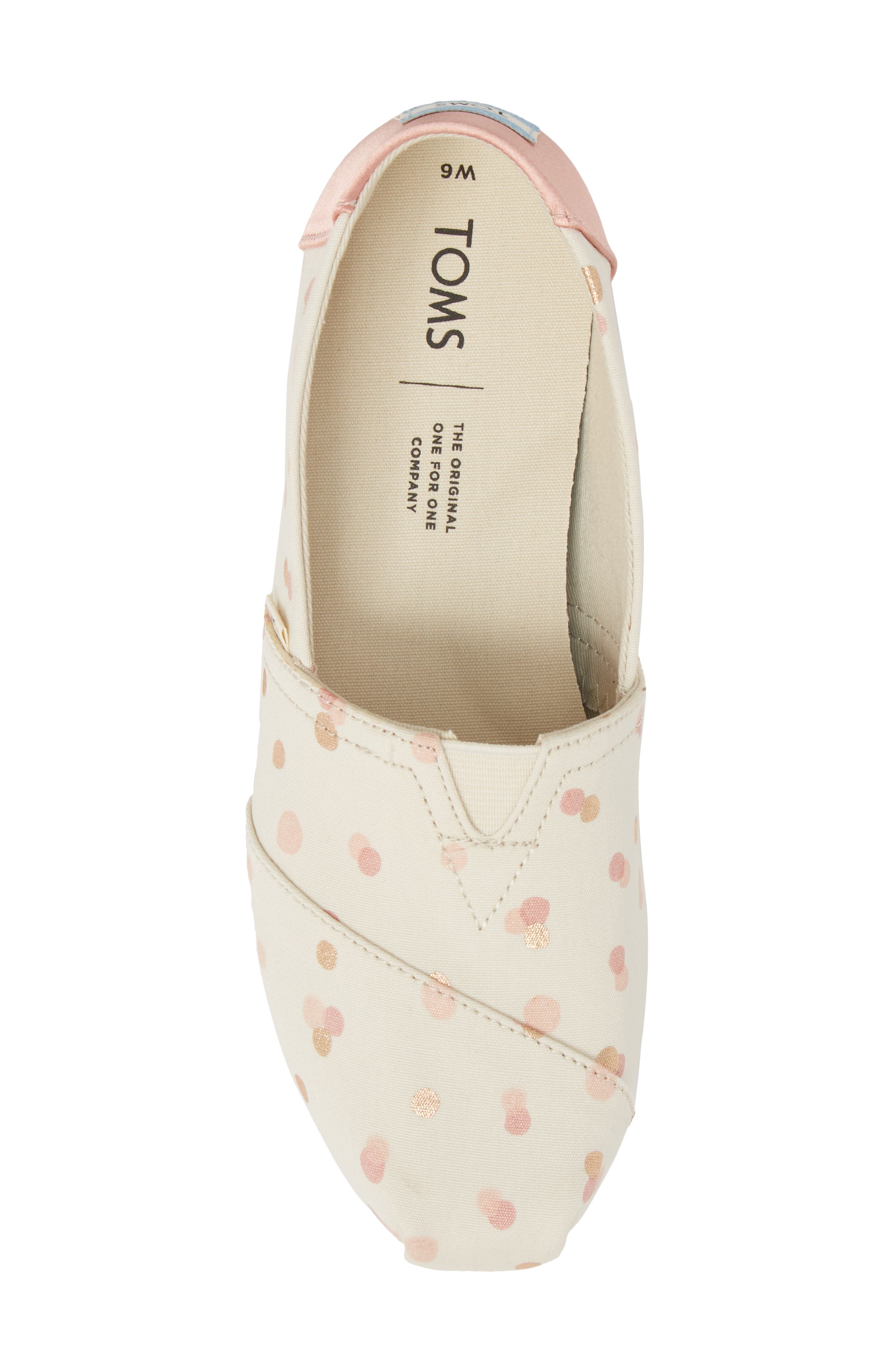 TOMS 'Classic - Metallic Burlap' Slip-On, Alternate, color, 