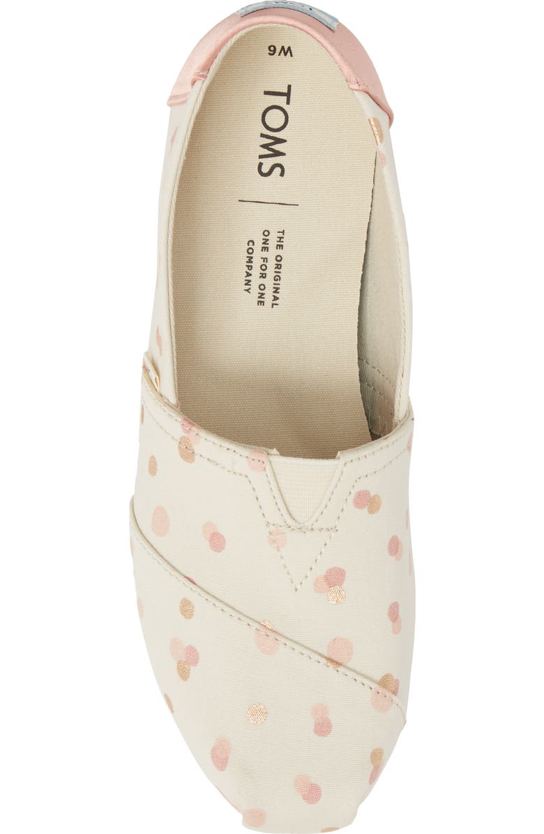 TOMS 'Classic - Metallic Burlap' Slip-On, Alternate, color,