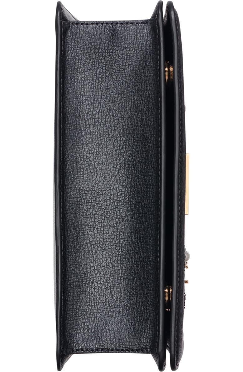 KARL LAGERFELD PARIS Simone Flap Crossbody Bag, Alternate, color, Black/ Gold
