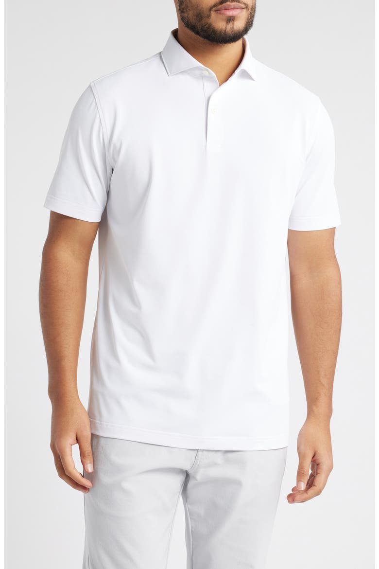 Soul Solid Performance Mesh Golf Polo, Main, color, WHITE