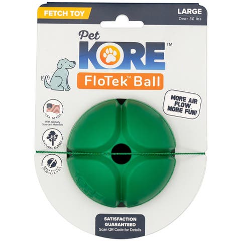 FloTex Ball, Large, 3.25 Inches, Green, Dog Toy