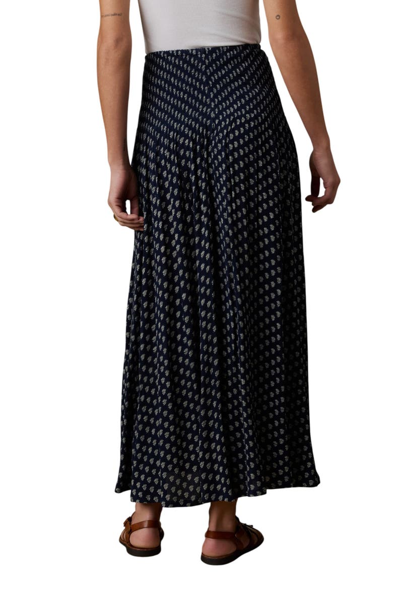 Sophia Smocked Maxi Skirt, Alternate, color, NAVY LOTUS FLORAL
