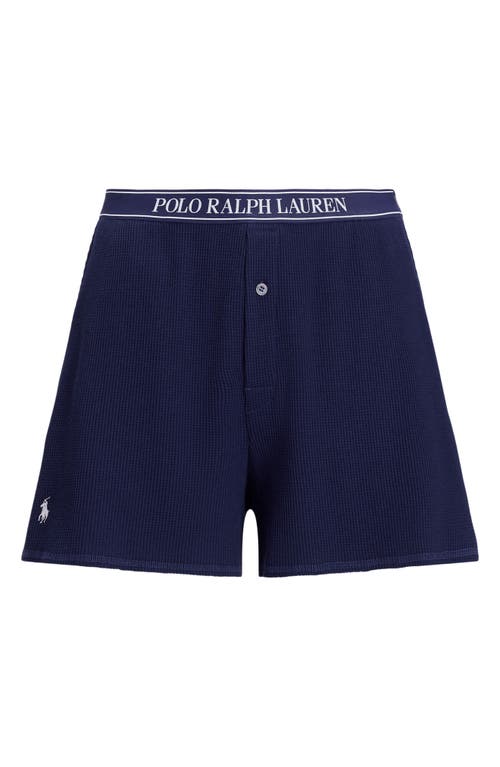 Polo Ralph Lauren Logo-waistband Pyjama Shorts In Navy