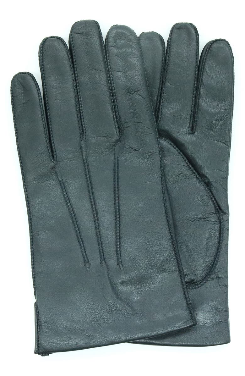 Portolano Tech Leather Gloves, Main, color, Black