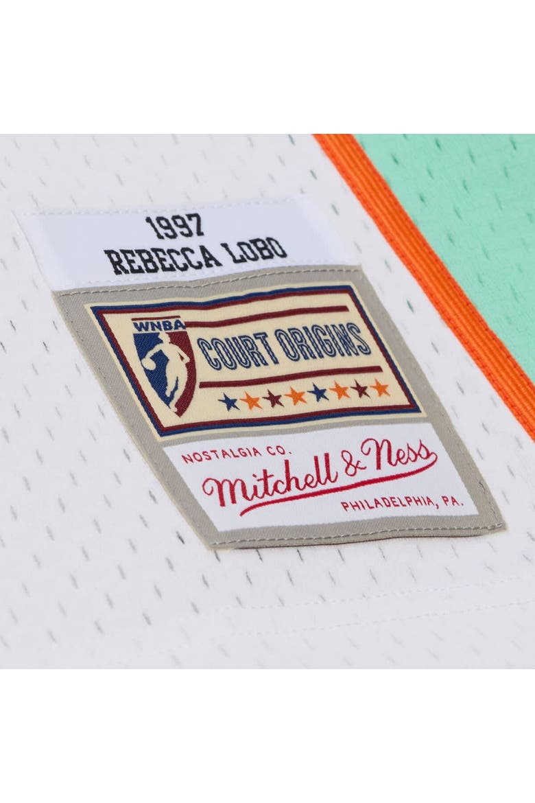 Unisex Mitchell & Ness Rebecca Lobo White New York Liberty Court Origins Swingman Jersey, Alternate, color, White