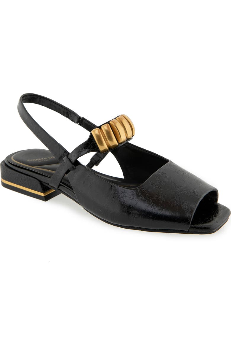 Kenneth Cole Illia Slingback Sandal, Main, color, Black Patent