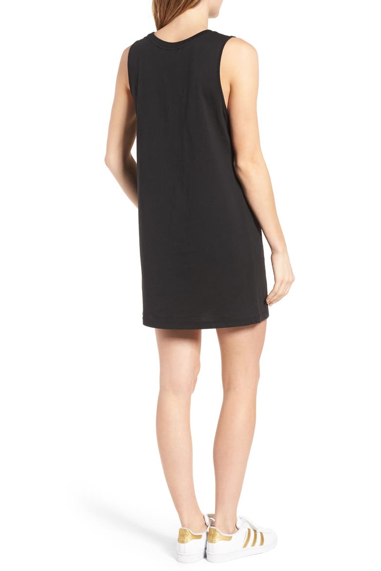Trefoil Tank Dress, Alternate, color, BLACK