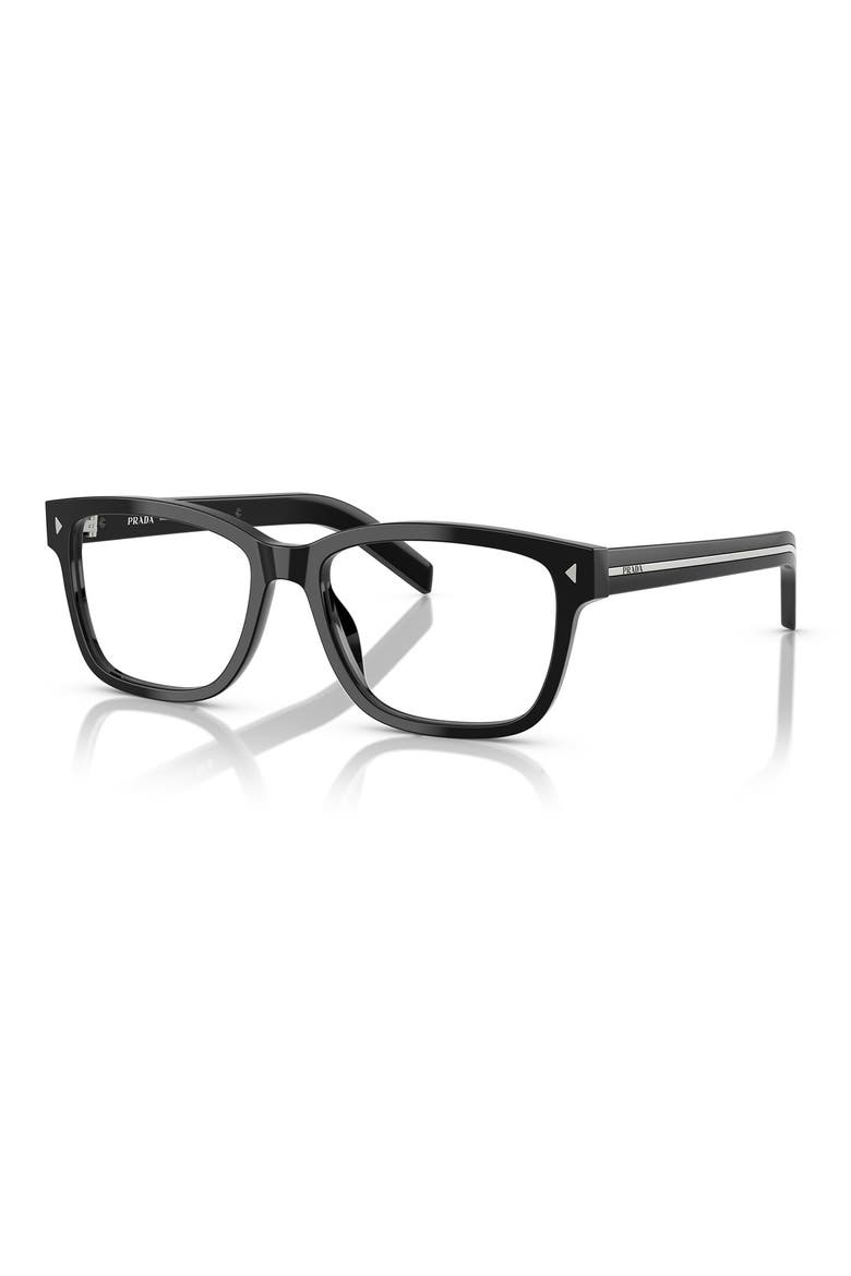 55mm Rectangular Optical Glasses, Alternate, color, BLACK